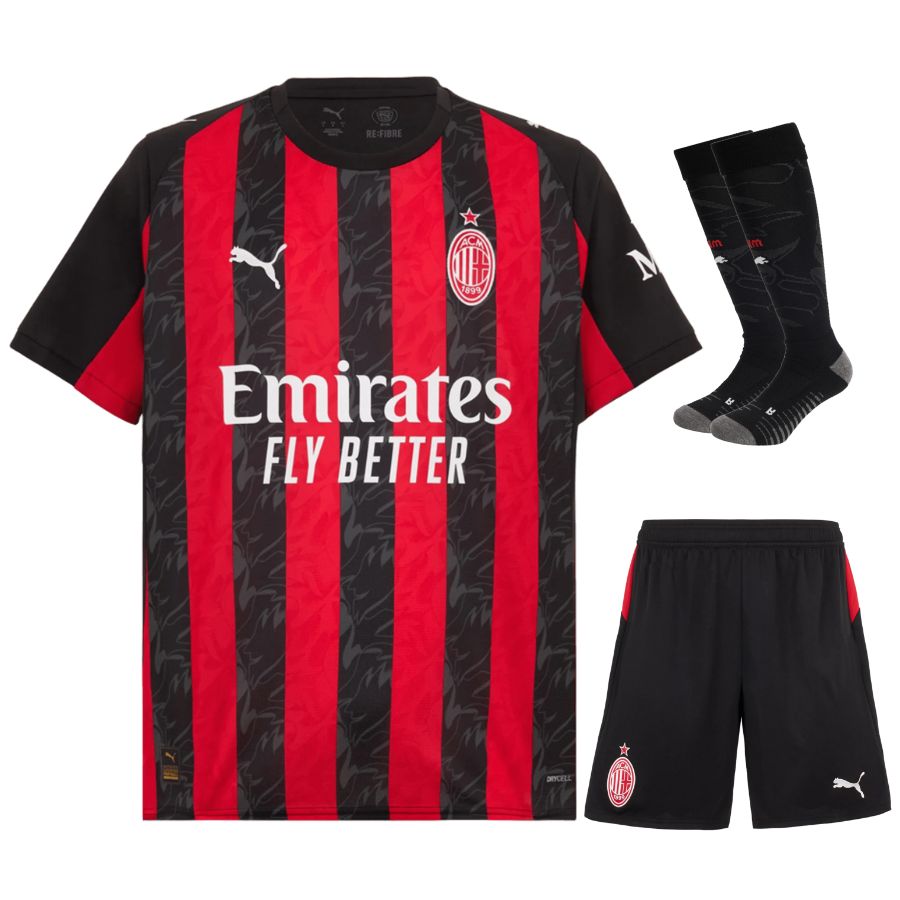 Maillot Kit Enfant Ac Milan Domicile 2025/26