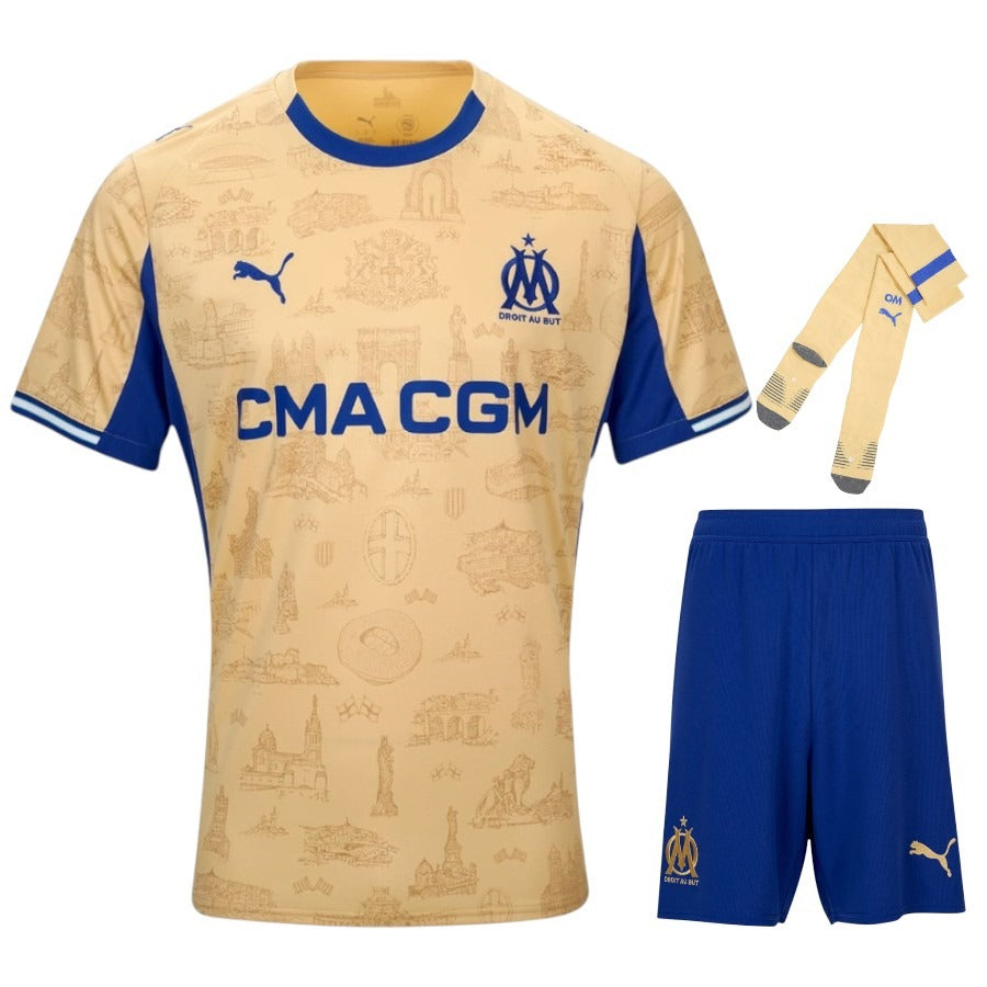 Maillot Kit Enfant Marseille Or Fourth 2025/26